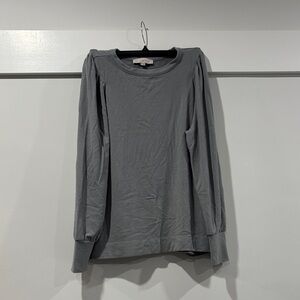 Ann Taylor Charcoal Long Sleeve Top